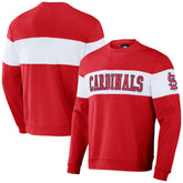 Red St. Louis Cardinals Darius Rucker Collection by Fanatics Stripe Pullover Sweatshirt