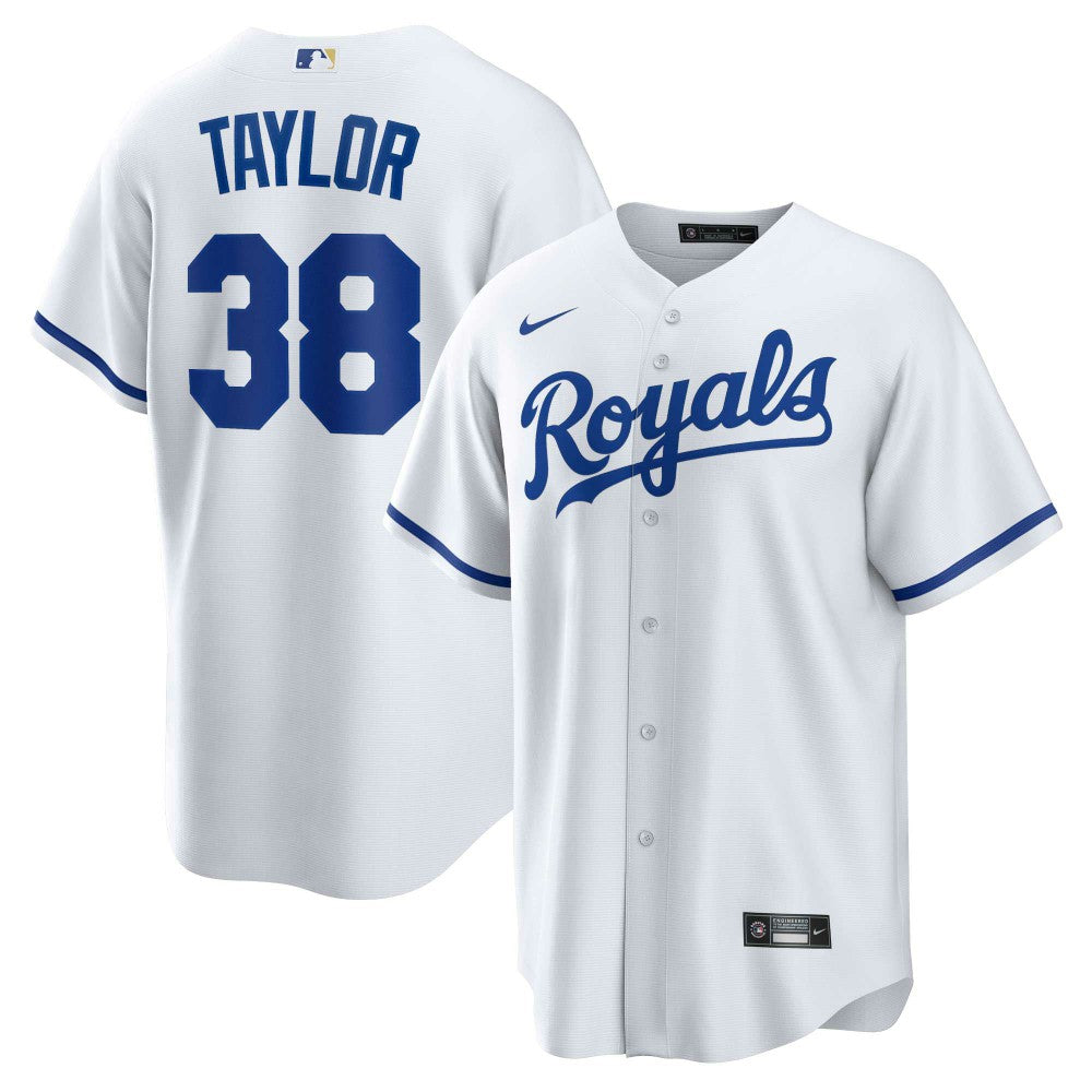 White Josh Taylor Kansas City Royals Nike Home Replica Player Jersey