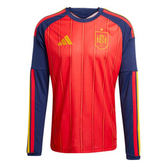 2026 Spain Men's Stadium Home Long-Sleeve Soccer Jersey
