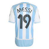 2006 Argentina Men's Retro Stadium Home Messi #19 Soccer Jersey