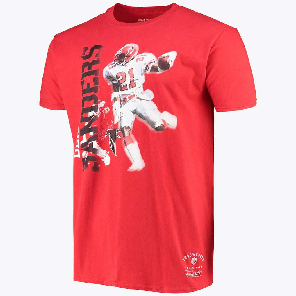 Stencil Font Player Tee Deion Sanders - Atlanta Falcons