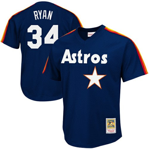 Navy Nolan Ryan Houston Astros Mitchell & Ness Authentic Batting Practice Jersey