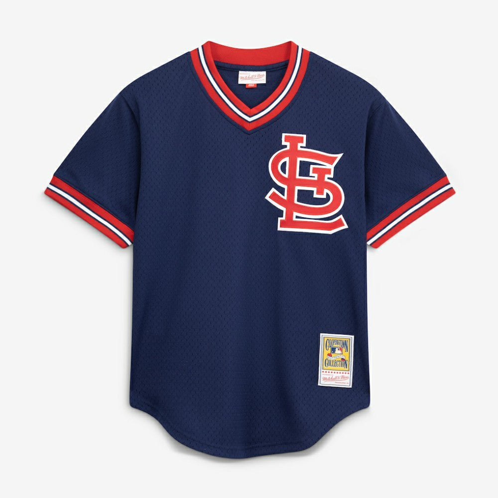 Navy Ozzie Smith St. Louis Cardinals Mitchell & Ness Authentic Batting Practice Jersey