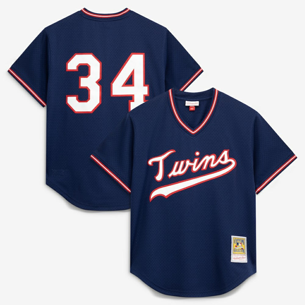 Navy Kirby Puckett Minnesota Twins Mitchell & Ness Authentic Batting Practice Jersey
