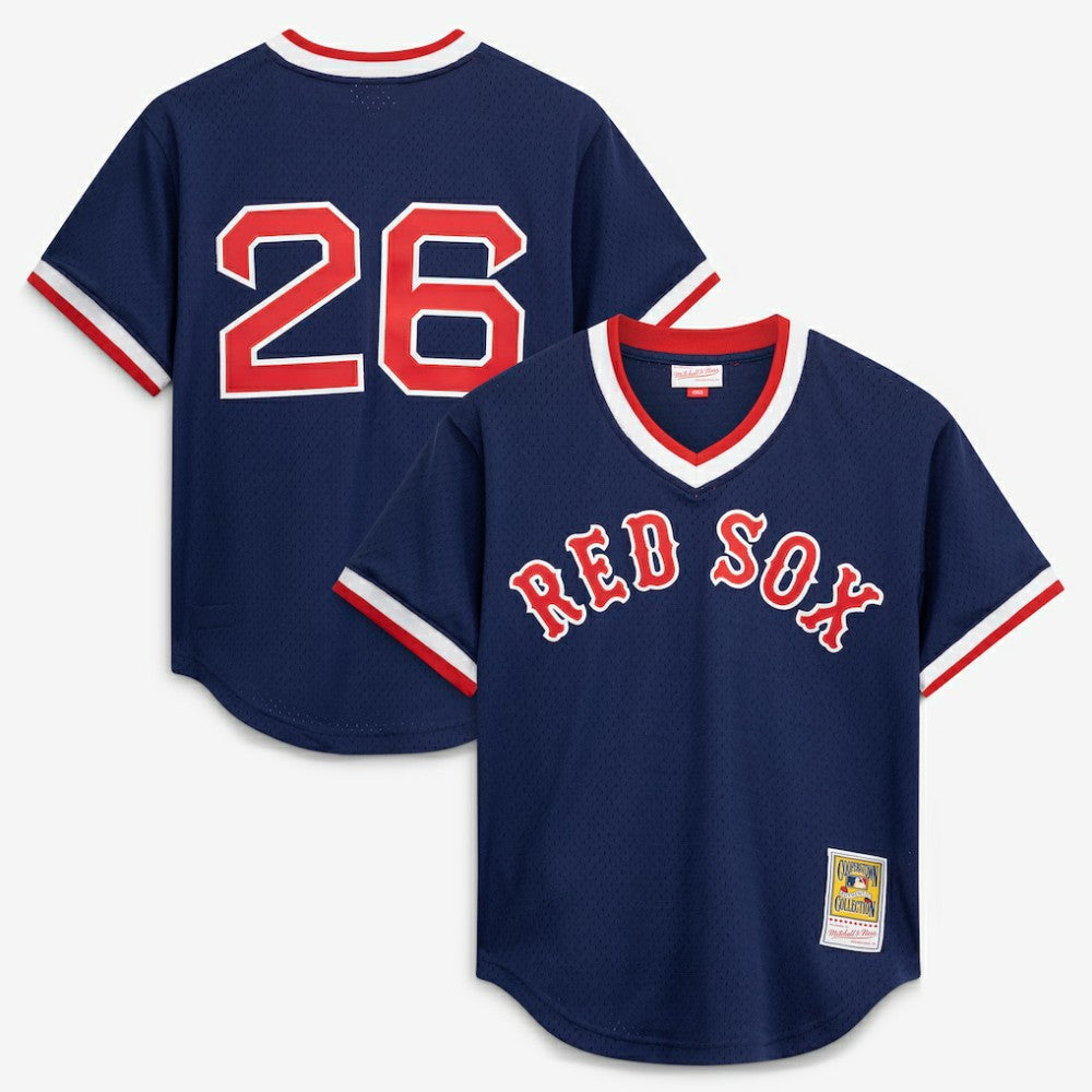 Navy Wade Boggs Boston Red Sox Mitchell & Ness Authentic Batting Practice Jersey