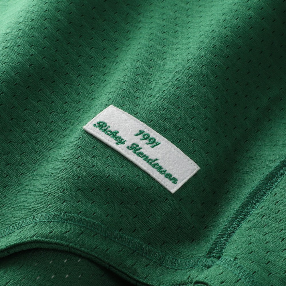 Green Rickey Henderson Athletics Mitchell & Ness Authentic Batting Practice Jersey