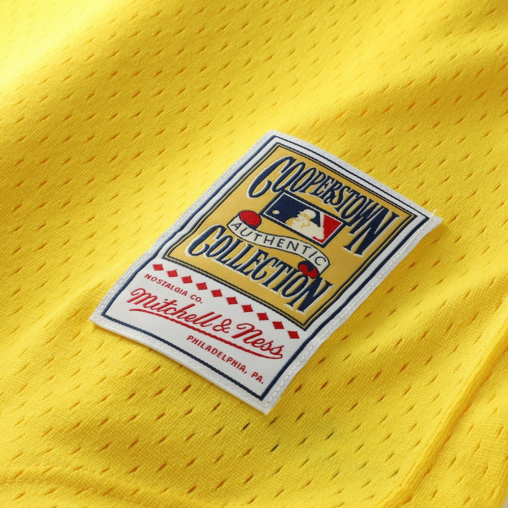 Yellow Rickey Henderson Athletics Mitchell & Ness Authentic Batting Practice Jersey