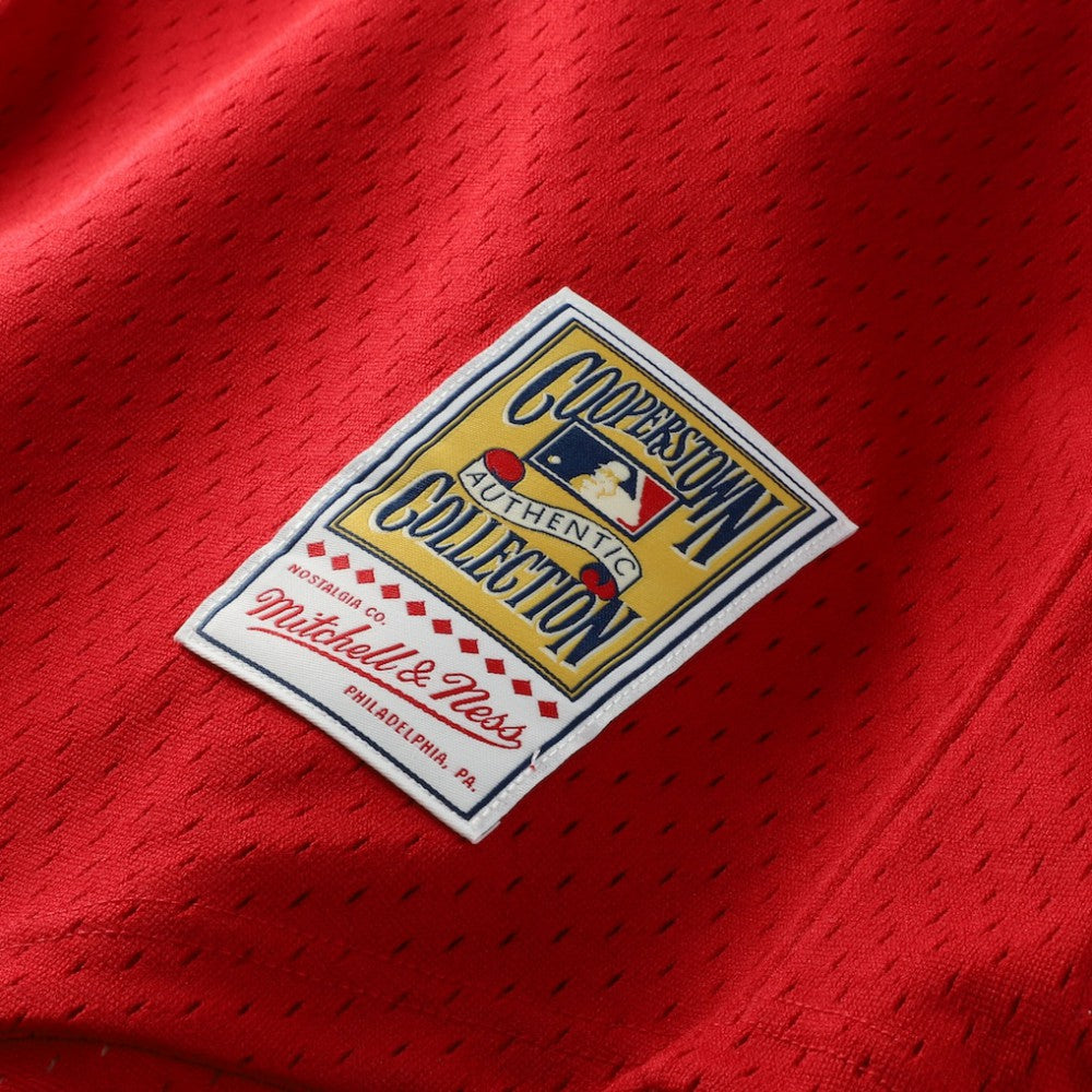 Scarlet Ozzie Smith St. Louis Cardinals Mitchell & Ness Authentic Batting Practice Jersey