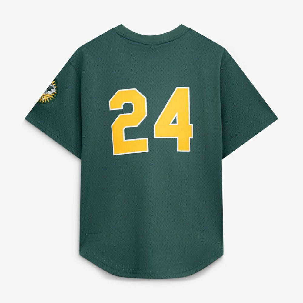 Green Rickey Henderson Athletics Mitchell & Ness Authentic Batting Practice Jersey