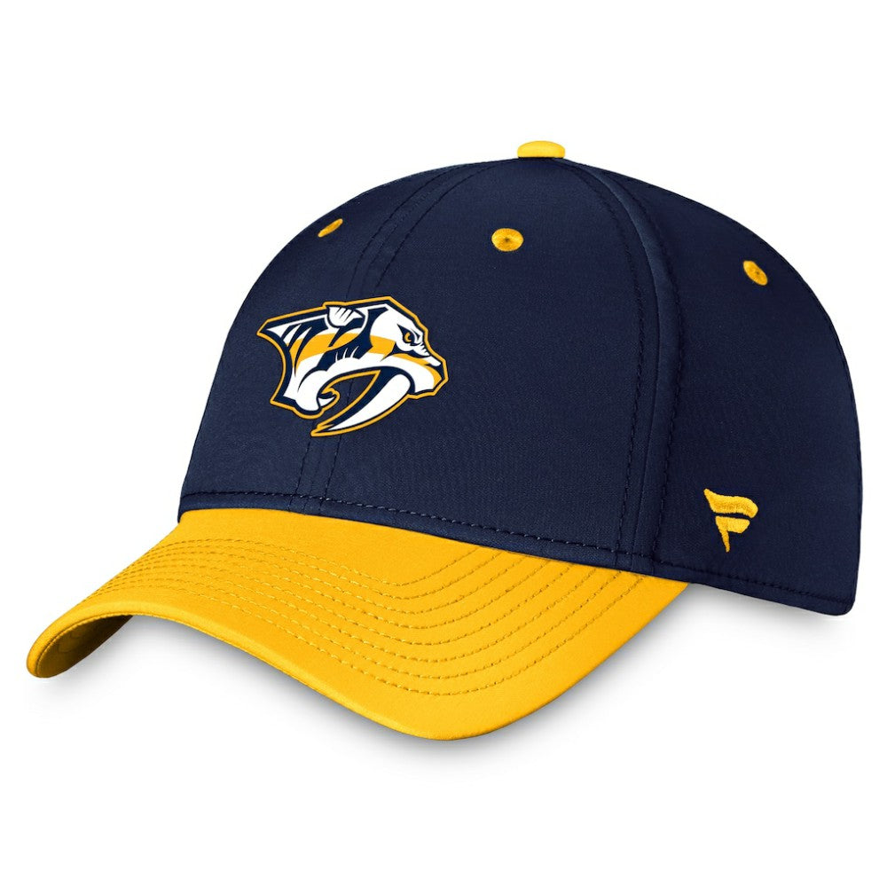 NHL Nashville Predators Fanatics Authentic Pro Rink Two-Tone Flex Hat – Navy/Gold