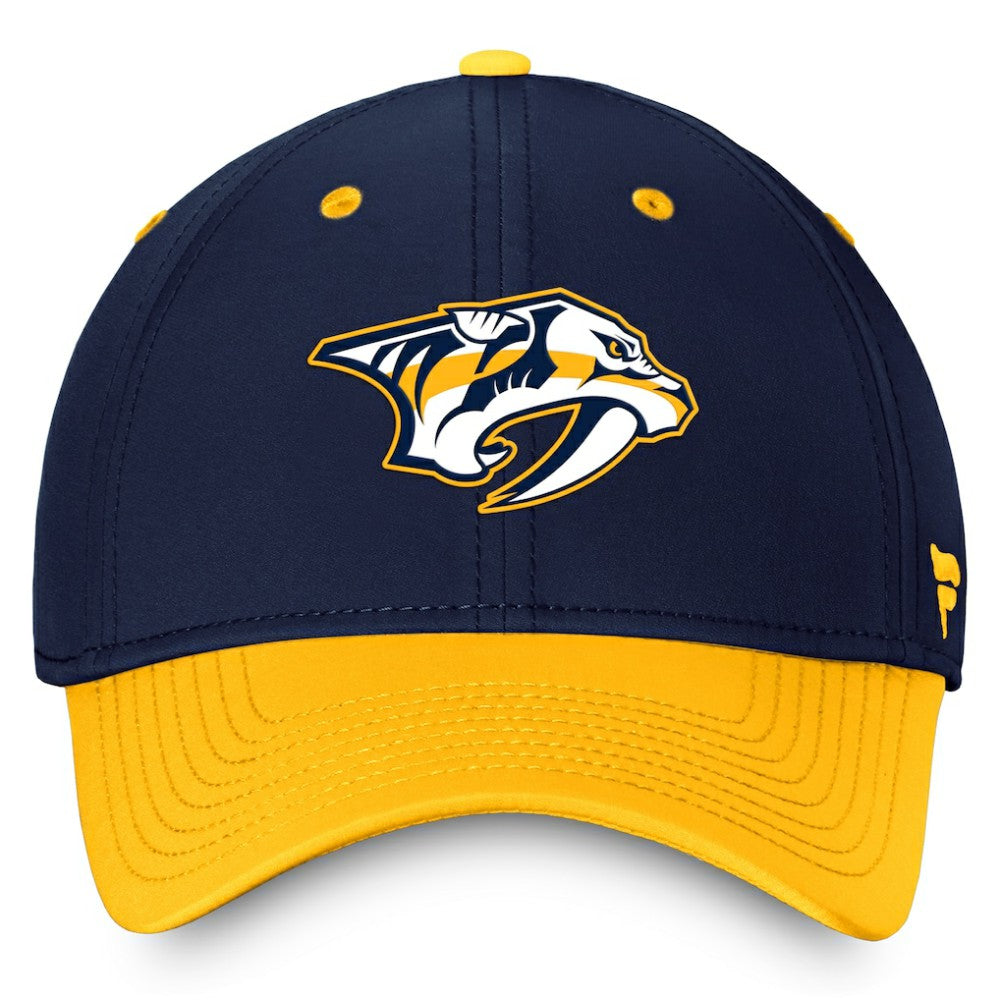 NHL Nashville Predators Fanatics Authentic Pro Rink Two-Tone Flex Hat – Navy/Gold