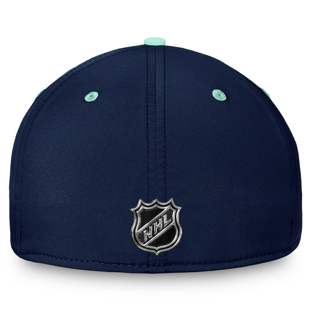 NHL Seattle Kraken Fanatics Authentic Pro Rink Two-Tone Flex Hat – Deep Sea Blue/Light Blue