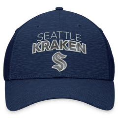 NHL Seattle Kraken Fanatics Authentic Pro Road Stack Logo Flex Hat
