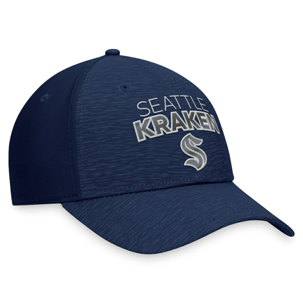 NHL Seattle Kraken Fanatics Authentic Pro Road Stack Logo Flex Hat