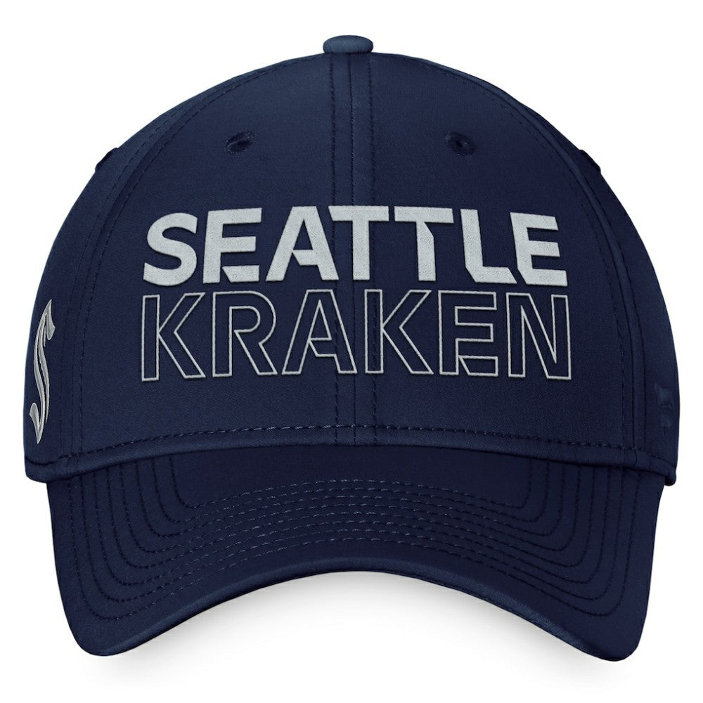 NHL Seattle Kraken Fanatics Authentic Pro Road Flex Hat – Deep Sea Blue