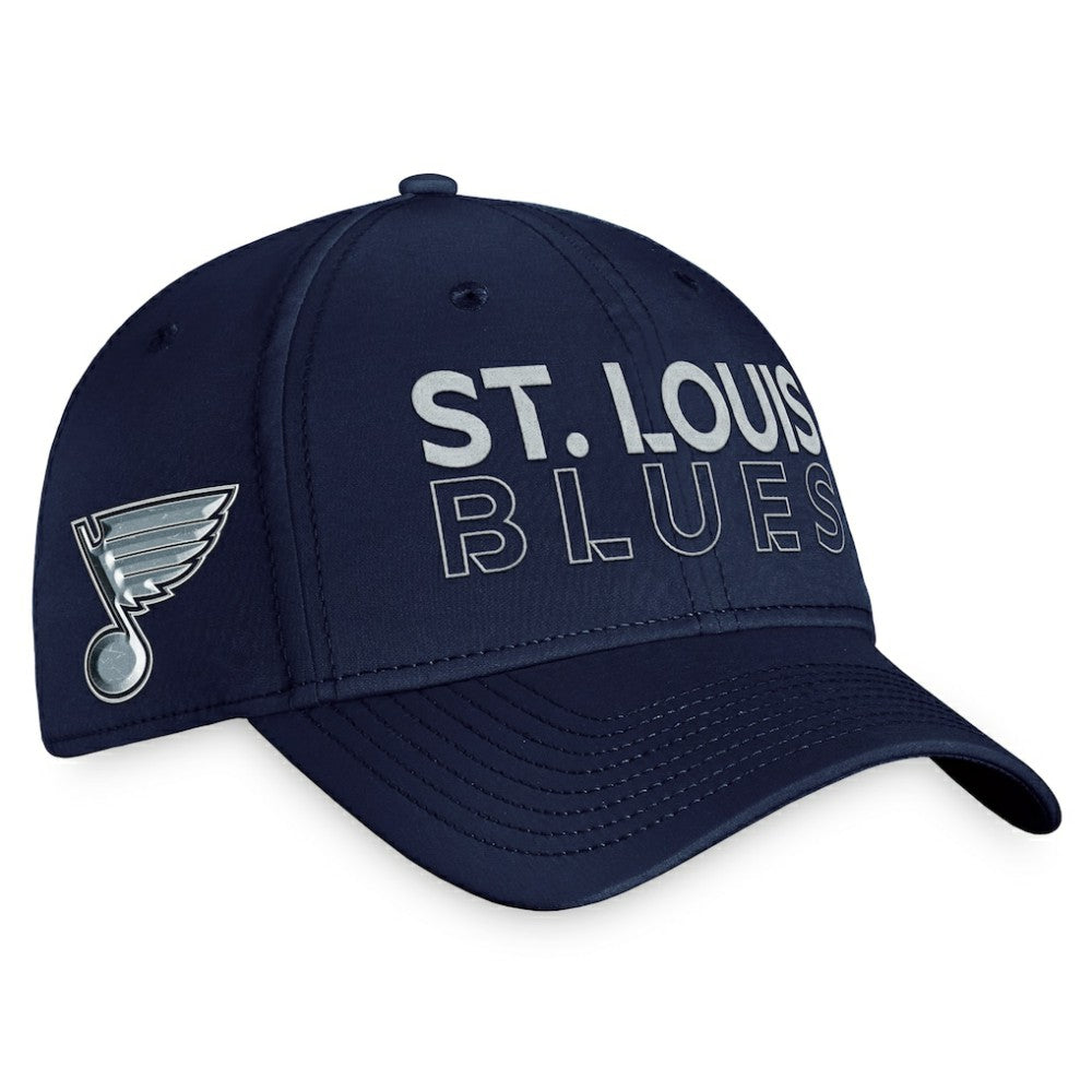 NHL St. Louis Blues Fanatics Authentic Pro Road Flex Hat – Navy