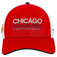 NHL Chicago Blackhawks Fanatics Authentic Pro Rink Trucker Adjustable Hat