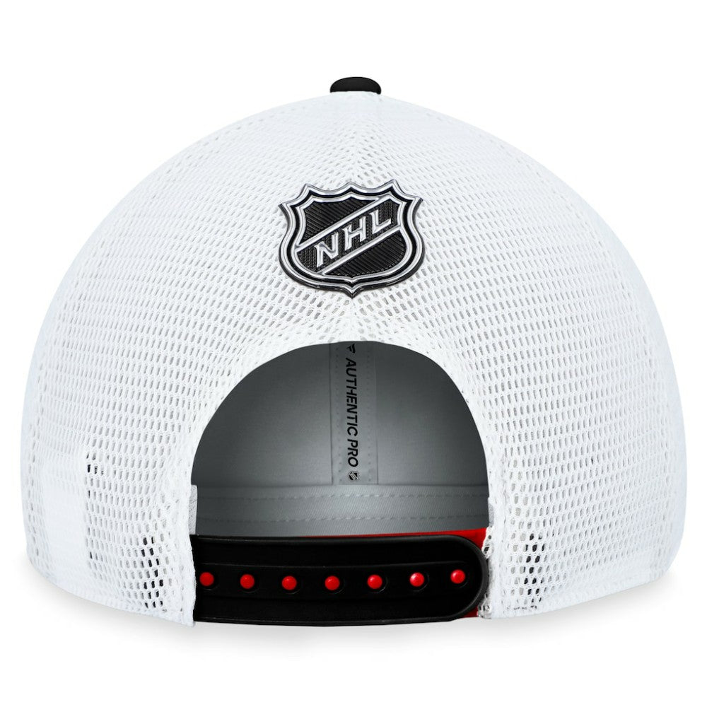 NHL Chicago Blackhawks Fanatics Authentic Pro Rink Trucker Adjustable Hat