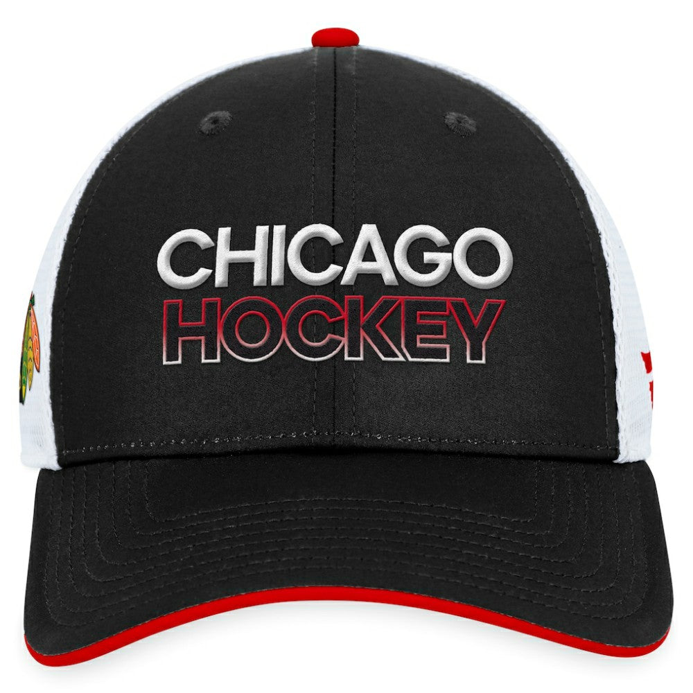NHL Chicago Blackhawks Fanatics Authentic Pro Rink Trucker Adjustable Hat
