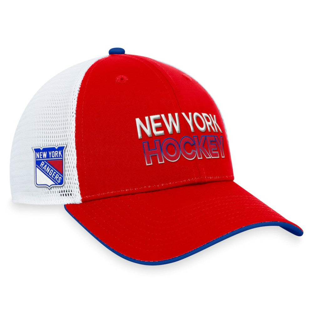 NHL New York Rangers Fanatics Authentic Pro Rink Trucker Adjustable Hat