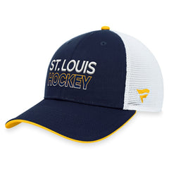 NHL St. Louis Blues Fanatics Authentic Pro Rink Trucker Adjustable Hat