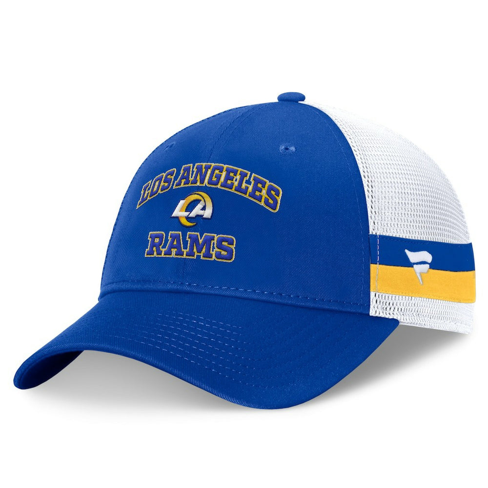 Fundamentals Side Stripe Trucker Adjustable Hat - Los Angeles Rams Hats