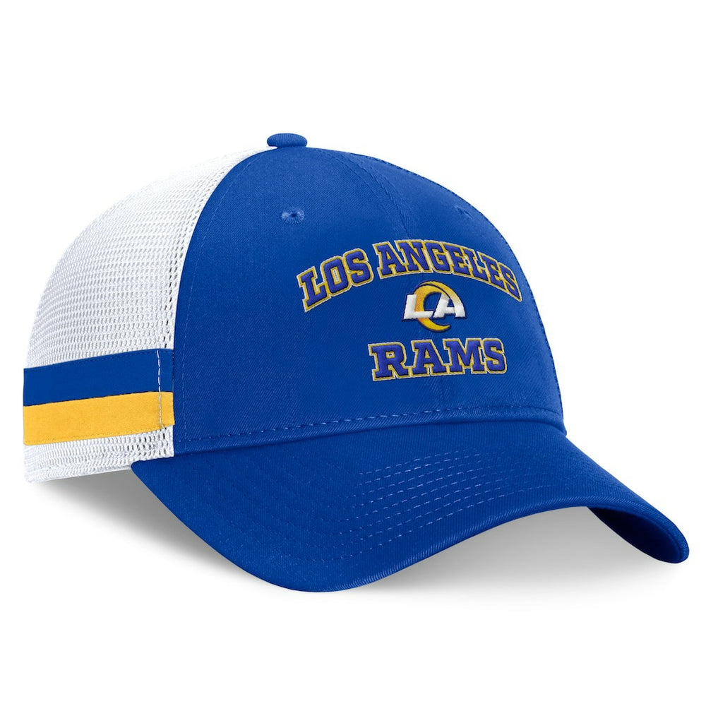 Fundamentals Side Stripe Trucker Adjustable Hat - Los Angeles Rams Hats