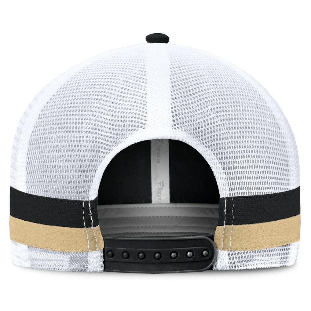 Fundamentals Side Stripe Trucker Adjustable Hat - New Orleans Saints Hats
