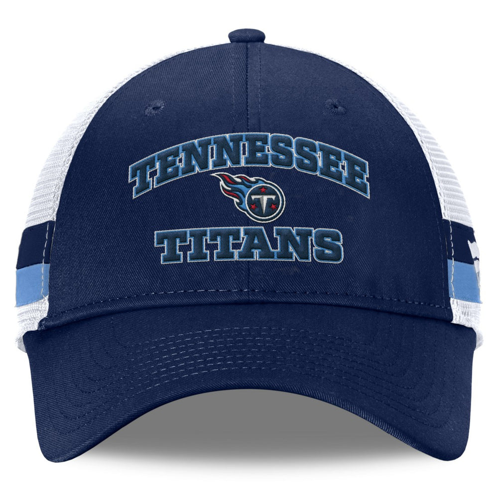 Fundamentals Side Stripe Trucker Adjustable Hat - Tennessee Titans Hats