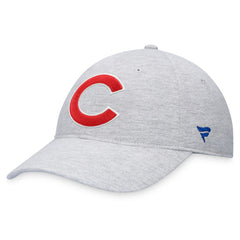 Heather Gray Chicago Cubs Fanatics Logo Adjustable Hat