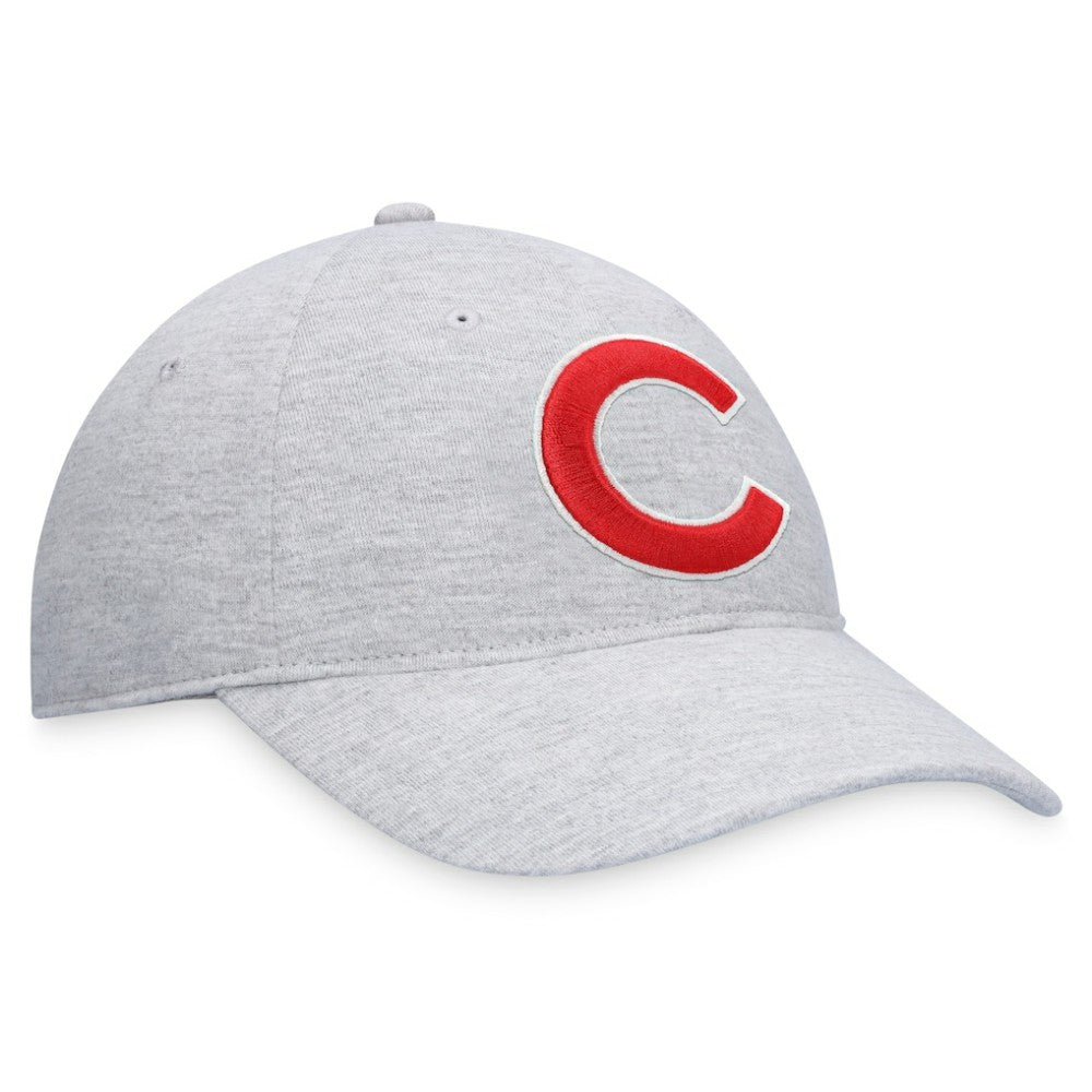 Heather Gray Chicago Cubs Fanatics Logo Adjustable Hat