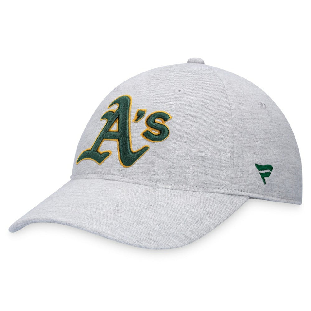Heather Gray Athletics Fanatics Logo Adjustable Hat