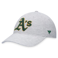 Heather Gray Athletics Fanatics Logo Adjustable Hat