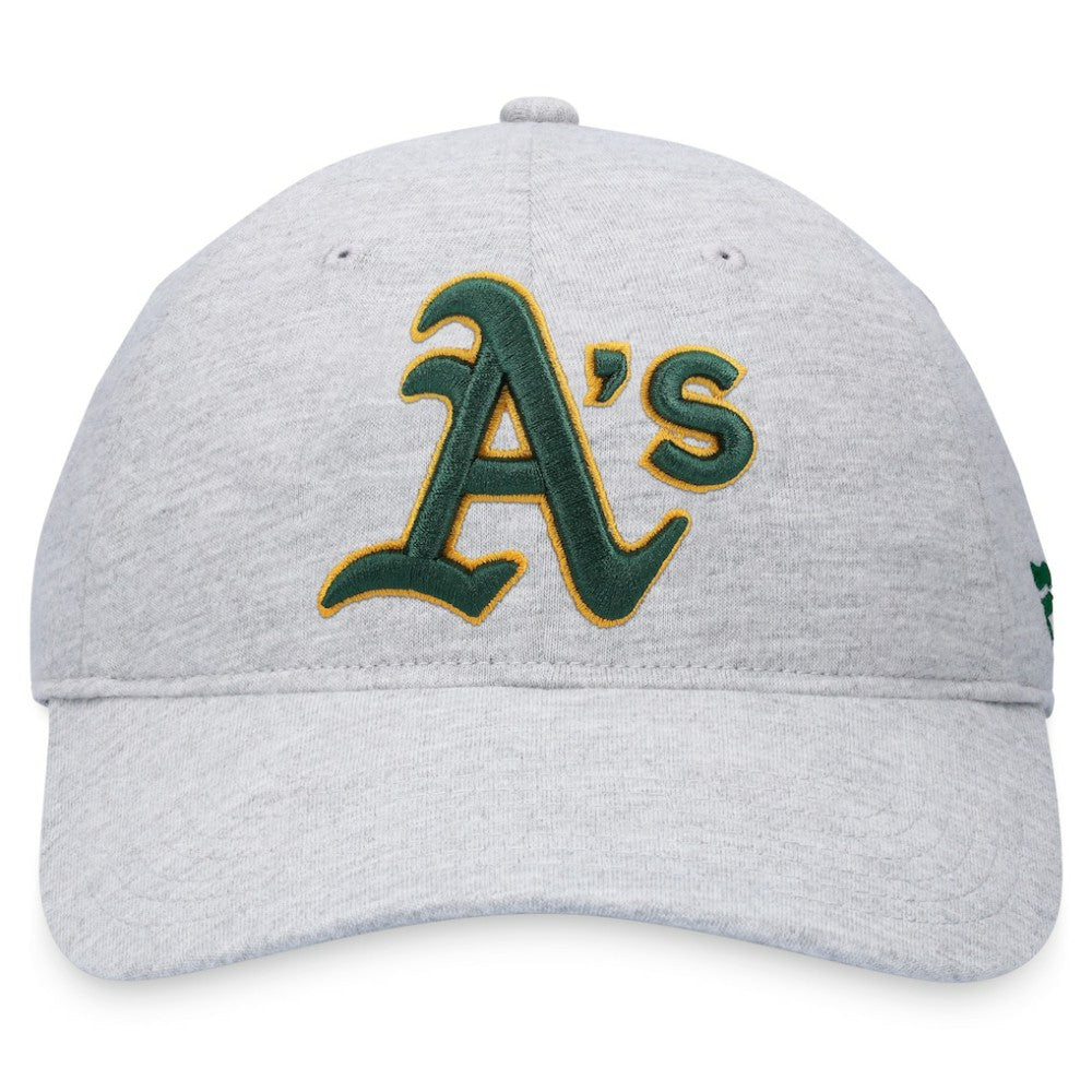 Heather Gray Athletics Fanatics Logo Adjustable Hat