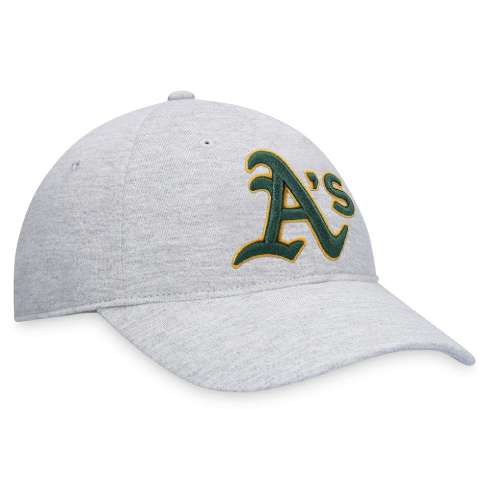Heather Gray Athletics Fanatics Logo Adjustable Hat