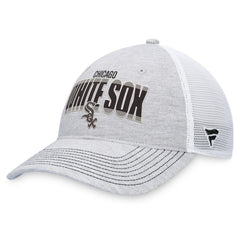 Heather Gray/White Chicago White Sox Fanatics Logo Trucker Adjustable Hat