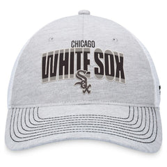 Heather Gray/White Chicago White Sox Fanatics Logo Trucker Adjustable Hat