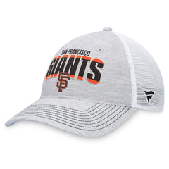 Heather Gray/White San Francisco Giants Fanatics Logo Trucker Adjustable Hat