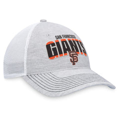 Heather Gray/White San Francisco Giants Fanatics Logo Trucker Adjustable Hat