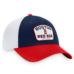 Navy/Red Boston Red Sox Fanatics Two-Tone Patch Trucker Adjustable Hat