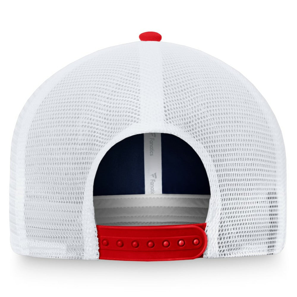 Navy/Red Boston Red Sox Fanatics Two-Tone Patch Trucker Adjustable Hat