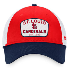 Red/Navy St. Louis Cardinals Fanatics Two-Tone Patch Trucker Adjustable Hat