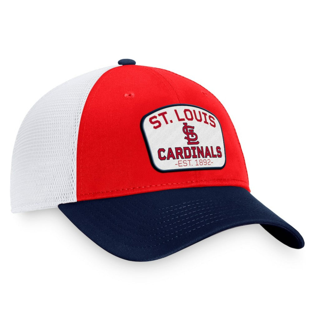 Red/Navy St. Louis Cardinals Fanatics Two-Tone Patch Trucker Adjustable Hat