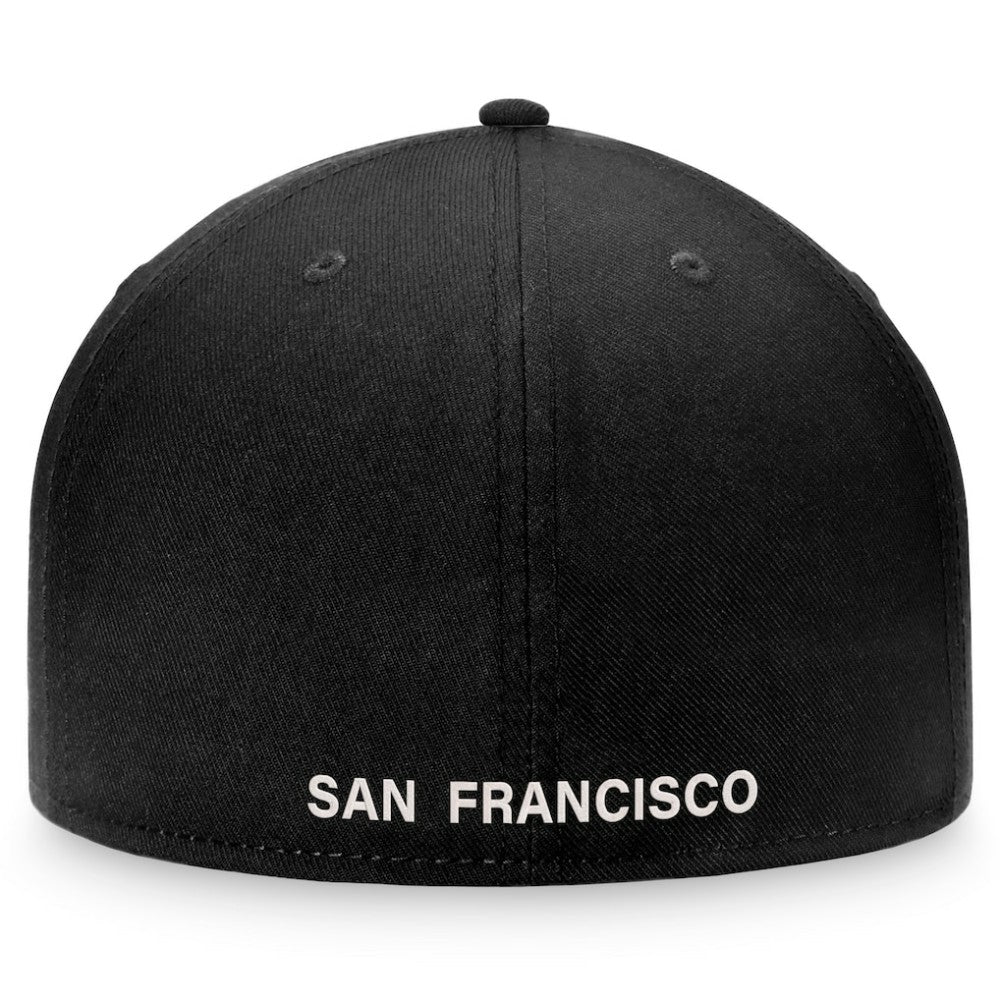 Black San Francisco Giants Fanatics Gothic Script Fitted Hat
