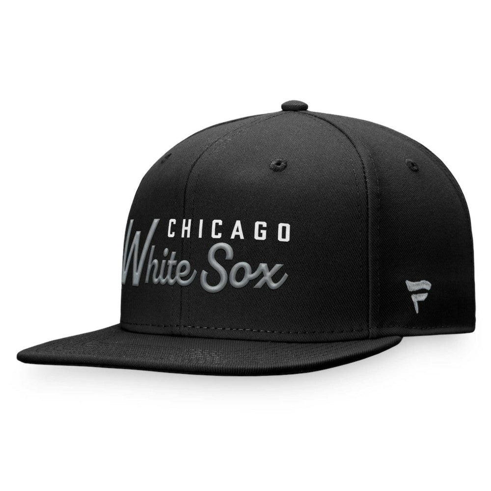 Black Chicago White Sox Fanatics Script Snapback Hat