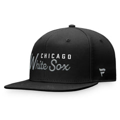 Black Chicago White Sox Fanatics Script Snapback Hat