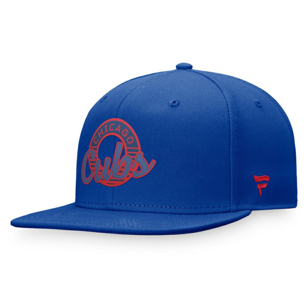 Royal Chicago Cubs Fanatics Circle Script Snapback Hat