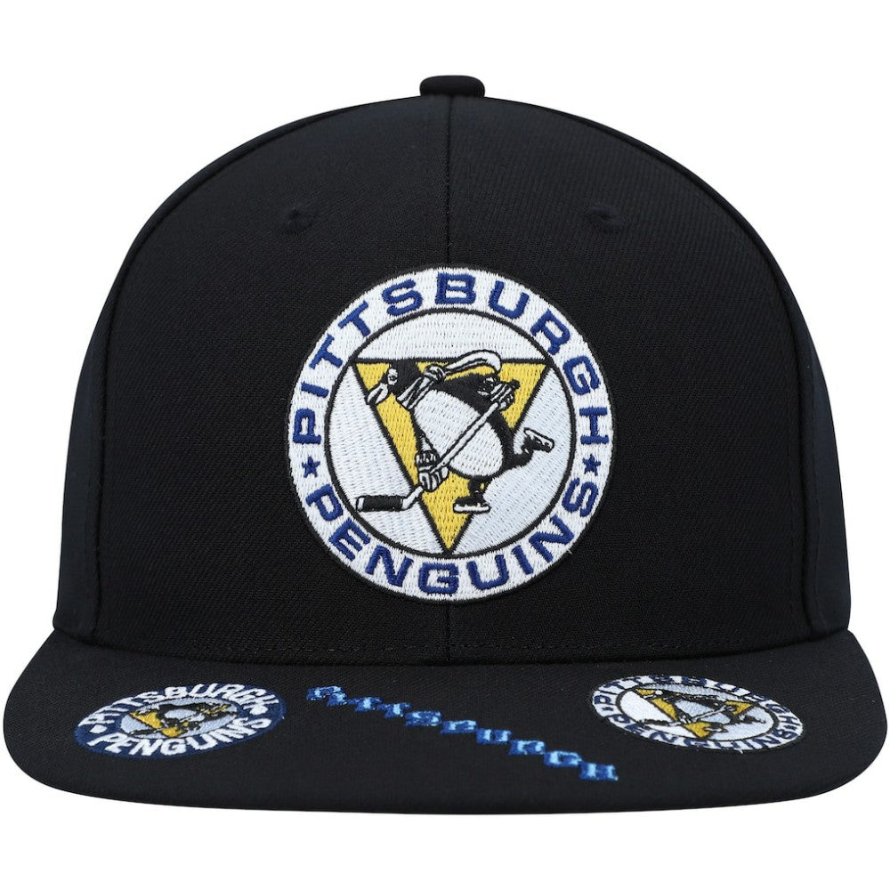 NHL Pittsburgh Penguins Mitchell & Ness Vintage Hat Trick Snapback Hat