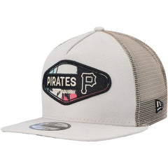 Natural Pittsburgh Pirates New Era Retro Beachin' Patch A-Frame Trucker 9FIFTY Snapback Hat