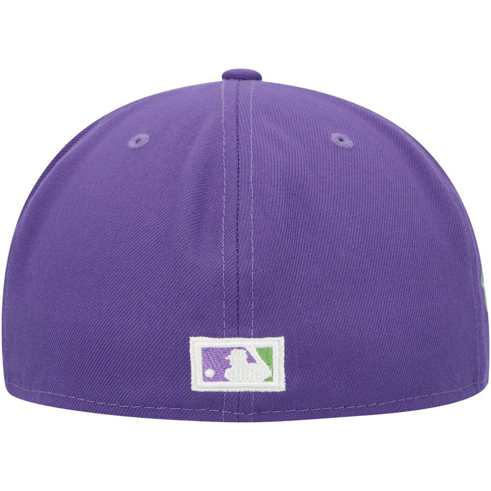 Purple Atlanta Braves New Era Lime Side Patch 59FIFTY Fitted Hat